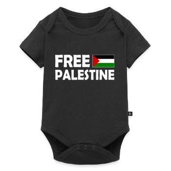 Free palestine - Body à manches courtes Premium Bébé - noir - Devant