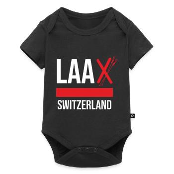 Laax Skier Pullover Hoodie - Baby Premium short-sleeve bodysuit - black - Front