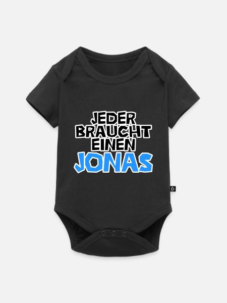 Jeder braucht einen Jonas - Baby Premium Kurzarmbody - Schwarz