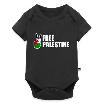 Free palestine - Body à manches courtes Premium Bébé - noir - Devant