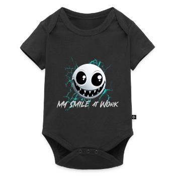 My Smile at work - Baby Premium Kurzarmbody - Schwarz - Vorne