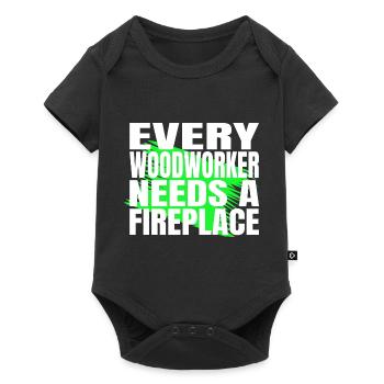 birthday gift wood quote gift idea cutter - Baby Premium Kurzarmbody - Schwarz - Vorne