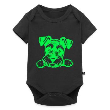 Chien chiot chien mignon Corgi aquarelle Art Cartoon Wof - Body à manches courtes Premium Bébé - noir - Devant