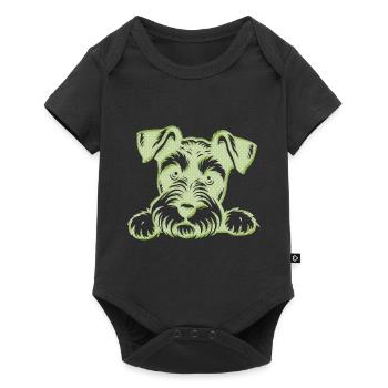 Chien chiot chien mignon Corgi aquarelle Art Cartoon Wof - Body à manches courtes Premium Bébé - noir - Devant