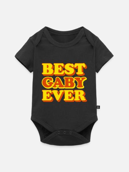 Gaby Vorname Lustiges Geschenk - Baby Premium Kurzarmbody - Schwarz