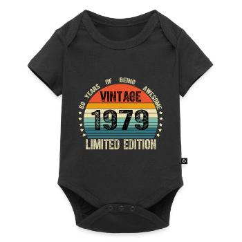 Vintage 1979 45 Years Old 45th Birthday Limited - Body à manches courtes Premium Bébé - noir - Devant