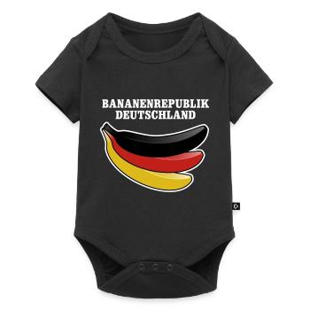Bananenrepublik Deutschland Satire - Baby Premium Kurzarmbody - Schwarz - Vorne