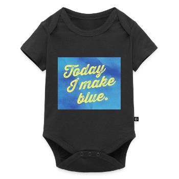 Today I make blue - Baby Premium Kurzarmbody - Schwarz - Vorne