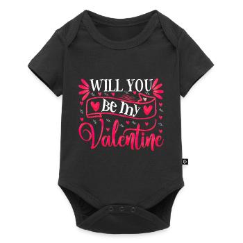 Love me Valentine Happy Valentines Valentines - Baby Premium short-sleeve bodysuit - black - Front