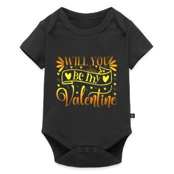 Love me Valentine Happy Valentines Valentines - Baby Premium short-sleeve bodysuit - black - Front