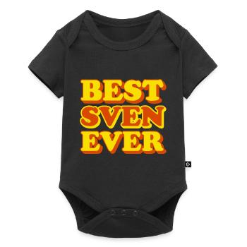 Sven Vorname Lustiges Geschenk - Baby Premium Kurzarmbody - Schwarz - Vorne