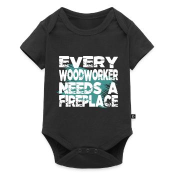 safety helmet tools tree jokes - Baby Premium short-sleeve bodysuit - black - Front