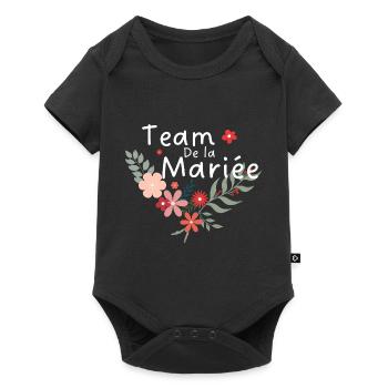 Floral Bridal Team-Bride Team - Baby Premium short-sleeve bodysuit - black - Front