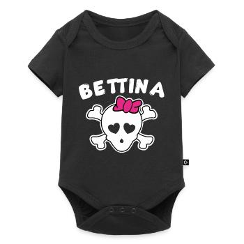 Piratin Bettina Design für Mädchen und Frauen - Baby Premium Kurzarmbody - Schwarz - Vorne