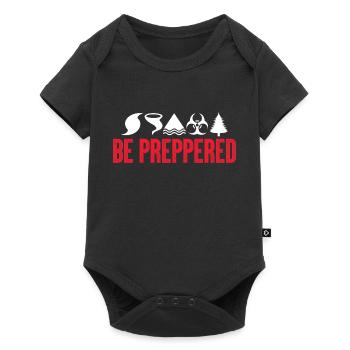 Be Preppered Urban Survival Emergency Readiness - Baby Premium Kurzarmbody - Schwarz - Vorne