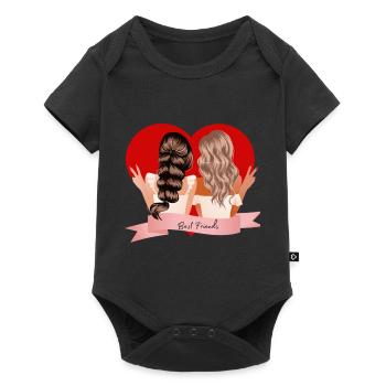 Beste Freunde - Baby Premium Kurzarmbody - Schwarz - Vorne