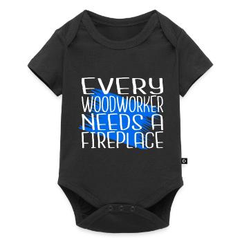gift funny woodworking daddesign - Baby Premium short-sleeve bodysuit - black - Front