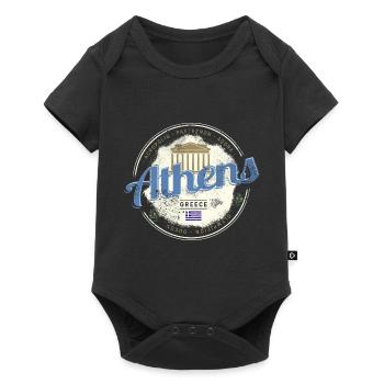 Athens Greece Acropolis Vintage Souvenir - Baby Premium short-sleeve bodysuit - black - Front
