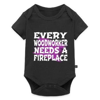 Happy Americas Charpentier Fille T-shirts - Body à manches courtes Premium Bébé - noir - Devant