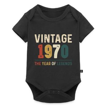54 Years Old Vintage 1970 54th Birthday Gifts - Baby Premium short-sleeve bodysuit - black - Front