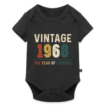 56 Jahre alter Jahrgang 1968 Geschenke zum 56. Geburtstag - Baby Premium Kurzarmbody - Schwarz - Vorne