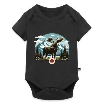 Kanada 18 - Baby Premium Kurzarmbody - Schwarz - Vorne