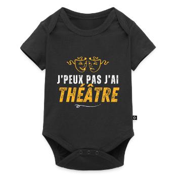 Ich kann nicht, ich habe Theatertheater - Baby Premium Kurzarmbody - Schwarz - Vorne