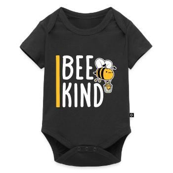 Be Kind Cute Honey Kindness Bee Love Inspirational - Baby Premium short-sleeve bodysuit - black - Front