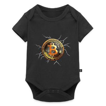 Bitcoin - King of Cryptocurrencies - Baby Premium short-sleeve bodysuit - black - Front