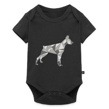 GEOMETRIC DOBERMAN - Baby Premium short-sleeve bodysuit - black - Front