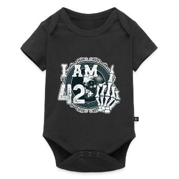 J’ai 42 ans plus 1 majeur Crâne drôle 43ème - Body à manches courtes Premium Bébé - noir - Devant