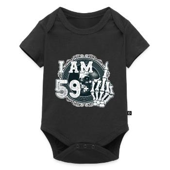 I'm 59 plus 1 middle finger Skull funny 60th - Baby Premium short-sleeve bodysuit - black - Front