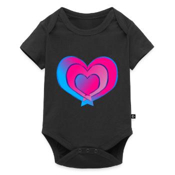 Liebe ist bunt - Baby Premium Kurzarmbody - Schwarz - Vorne