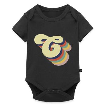 Retro Letter C - Baby Premium short-sleeve bodysuit - black - Front