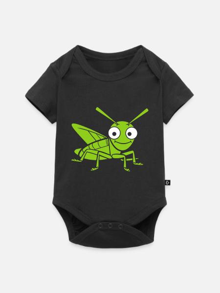 Heuschrecke - Baby Premium Kurzarmbody - Schwarz