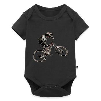 Downhill mountain biking - Baby Premium short-sleeve bodysuit - black - Front