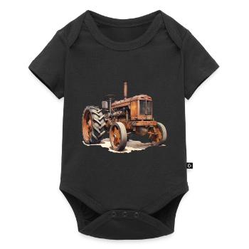 Histoire de la technologie dans les tracteurs - Body à manches courtes Premium Bébé - noir - Devant