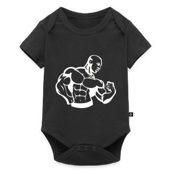 Bodybuilding Bodybuilders - Baby Premium short-sleeve bodysuit - black - Front