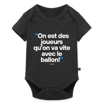 Citation célèbre footballeur - Body à manches courtes Premium Bébé - noir - Devant