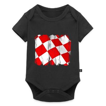 Kroatien hrvatska kroatien hrv hr zagreb geteilte Flagge - Baby Premium Kurzarmbody - Schwarz - Vorne