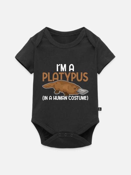 Schnabeltier Niedliches Schnabeltier - Baby Premium Kurzarmbody - Schwarz