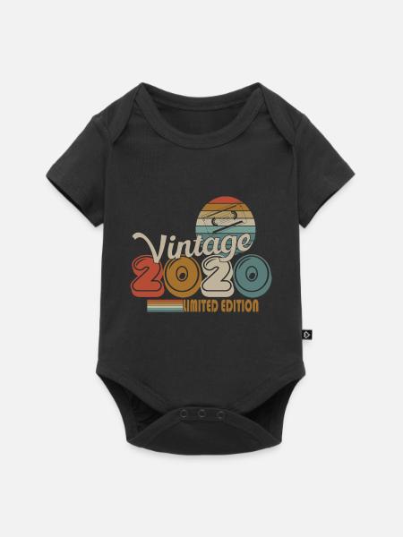 2020 - Baby Premium Kurzarmbody - Schwarz