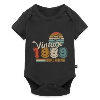 1959 - Baby Premium Kurzarmbody - Schwarz - Vorne