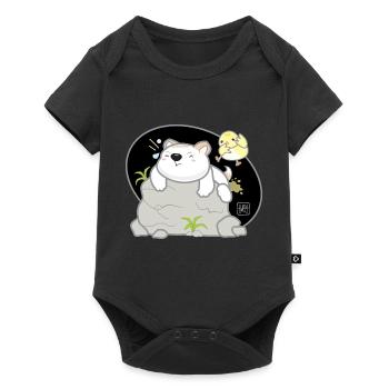 Dog Korean - Japanese Style 08 - Baby Premium short-sleeve bodysuit - black - Front