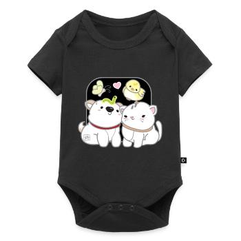 Dog Korean - Japanese Style 13 - Baby Premium short-sleeve bodysuit - black - Front