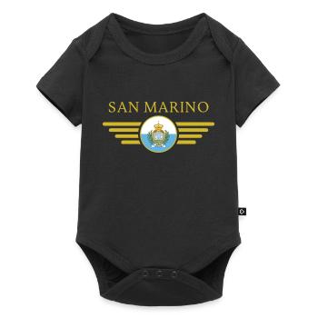J’aime Saint-Marin, T-shirt design de style élégance - Body à manches courtes Premium Bébé - noir - Devant