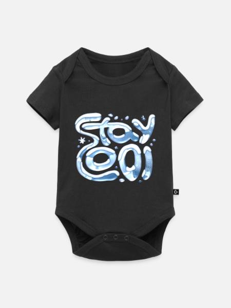 Cool bleiben - Baby Premium Kurzarmbody - Schwarz