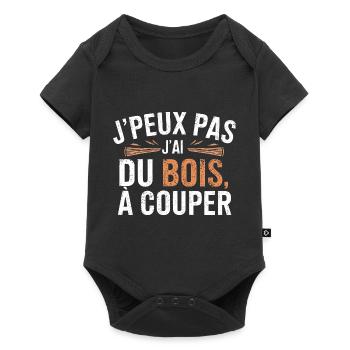 I Can'tI Have Wood To Cut - Baby Premium short-sleeve bodysuit - black - Front