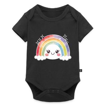 Kawaii Cute Rainbow - Baby Premium short-sleeve bodysuit - black - Front