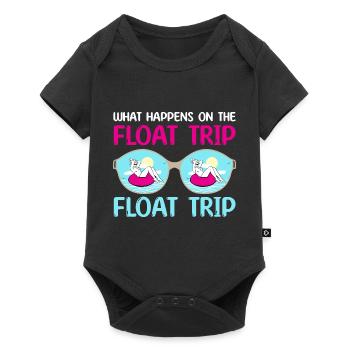 what happens on the float trip Design - Baby Premium Kurzarmbody - Schwarz - Vorne